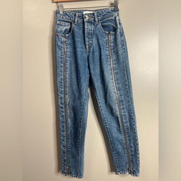 DL1961 Goldie High Rise boyfriend Tapered Skinny in Paradox size 24 edgy - Picture 9 of 12